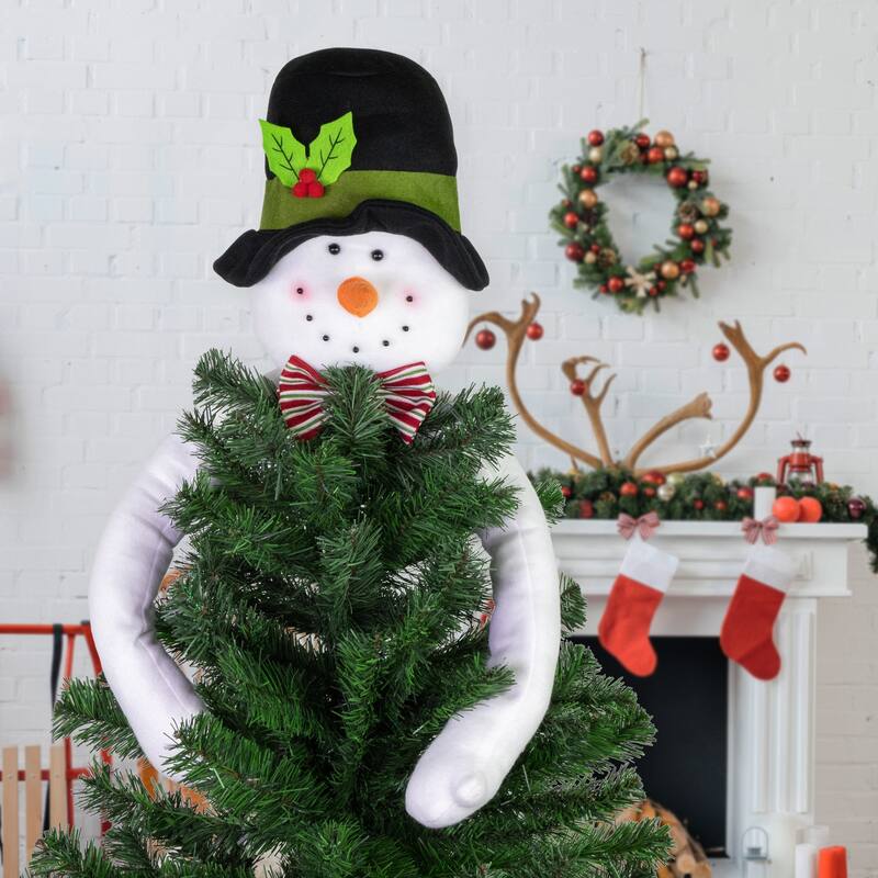 25" Plush Snowman Christmas Tree Topper Unlit - 25