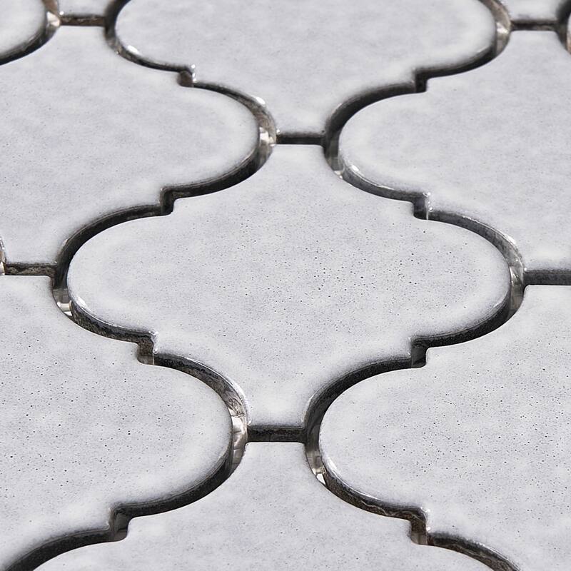 Arabesque 3.3" x 3.4" Porcelain Glossy Mosaic Tile