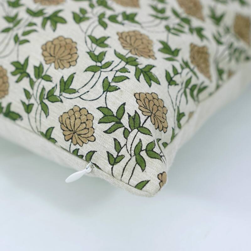 Fabdivine 12x20 Fall Home Decor Cushion Cover Hand Block, Khoobsurat