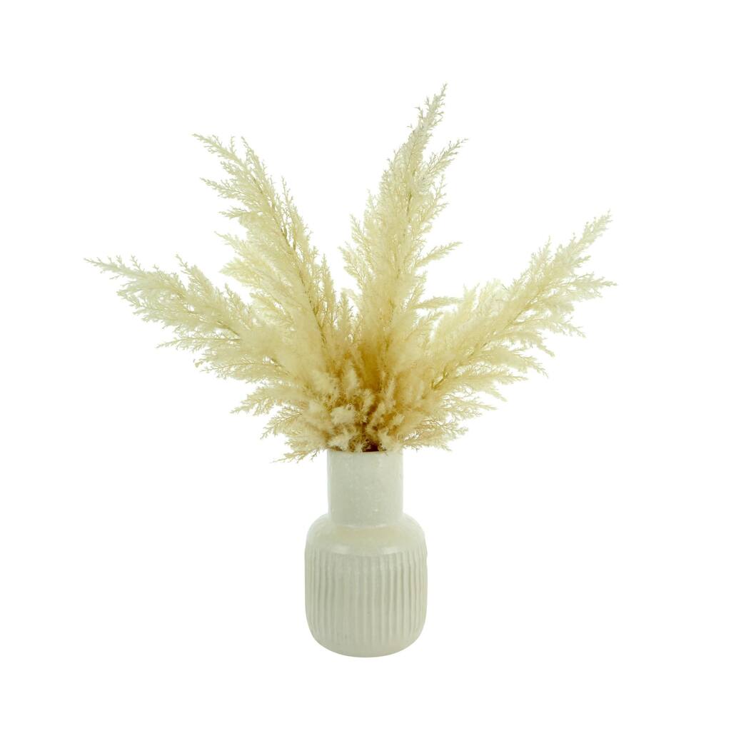 Pampas Arrangement in a Ceramic Vase - Cream, Beige