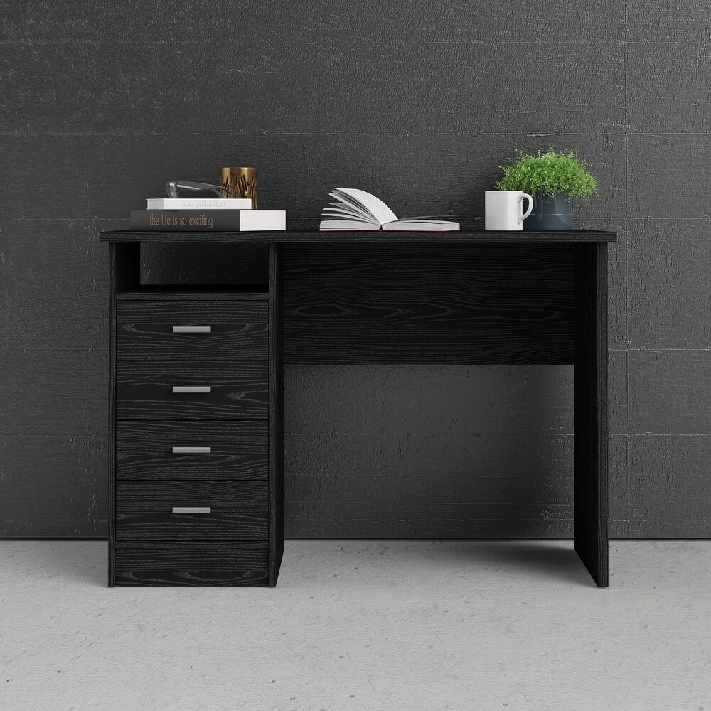 Cheap black desk online with drawers