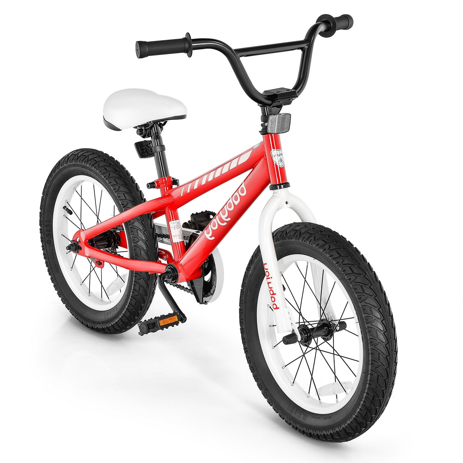 16 Inch Kids Bike Bicycle with Training Wheels for 5 8 Years Old Kids Red Costway