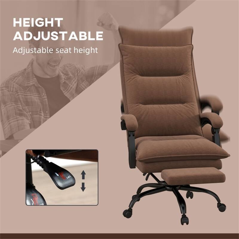 Massage Office Chair with Heating and Vibration Reclining Ergonomic Swivel - 26" W x 29.25" D x 45" -47.75" H