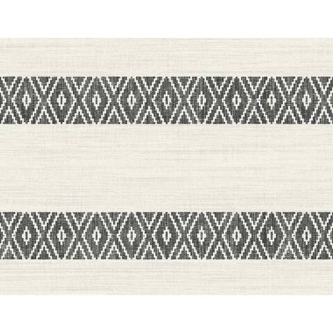 Lillian August Alani Geo Stripe Embossed Vinyl Unpasted Wallpaper