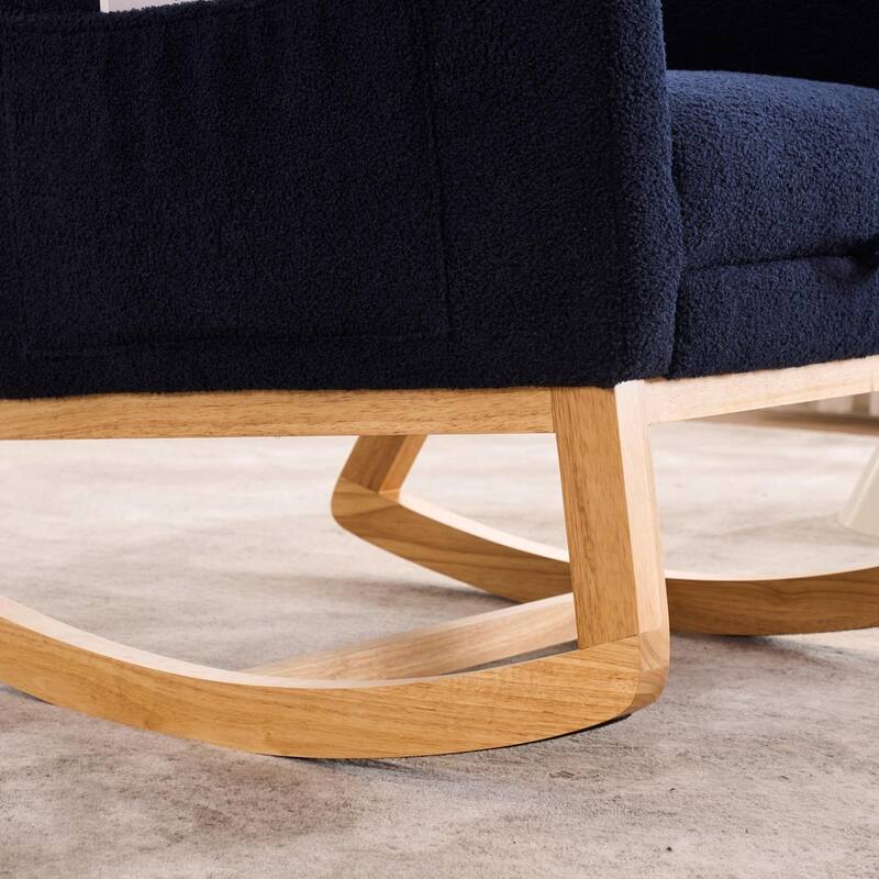 Nursery Rocking Chair - 39.76" Tall with Flip-Down Ottoman