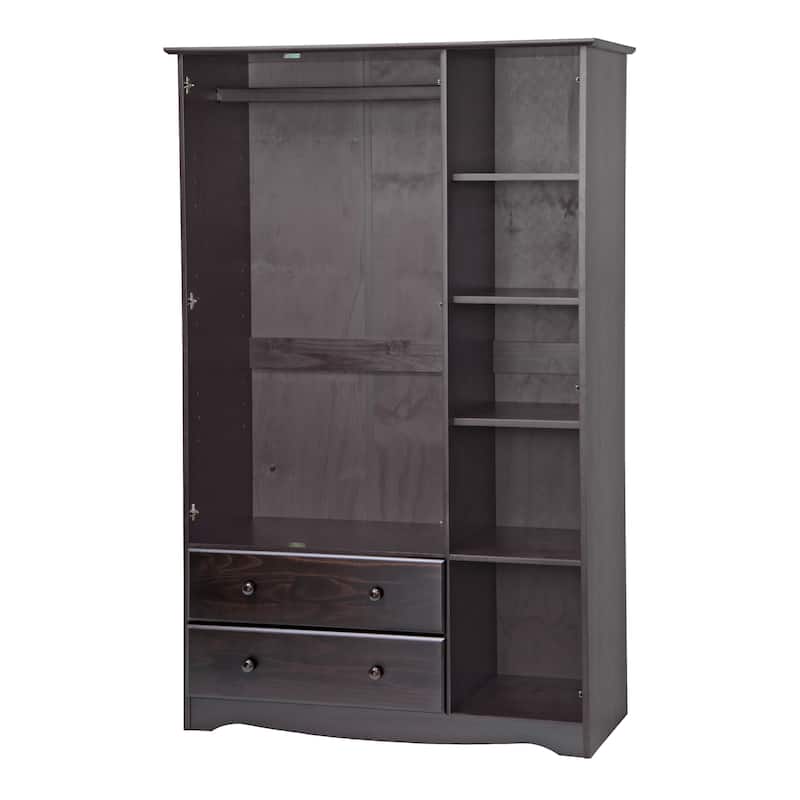 Palace Imports 100% Solid Wood Grand Wardrobe Armoire