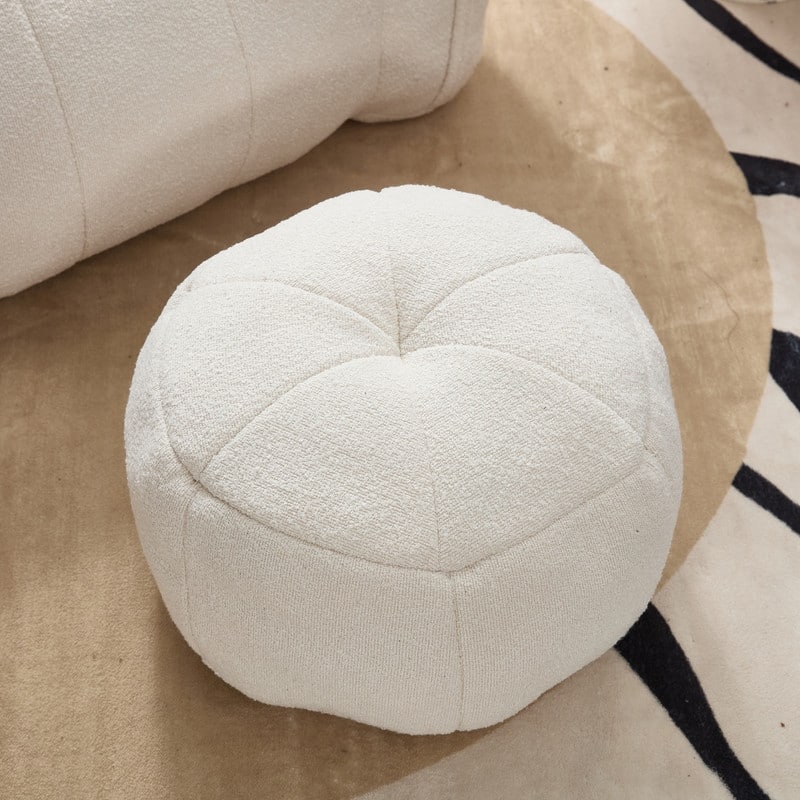 Soft Comfy Accent Chair with Ottoman,High Resilient Foam,Chenille Fabric