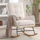 preview thumbnail 1 of 54, HOMYKA 25.2” Wide Rocking Chair with Button Accents for Nurseries Beige