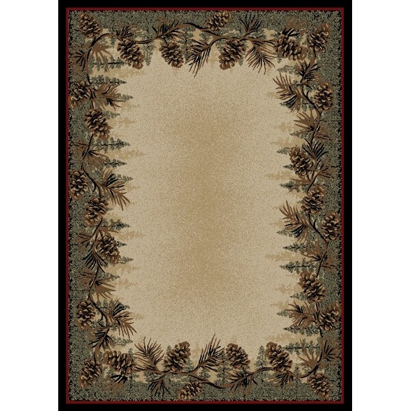American Destination Mount Le Conte Pine Cone Lodge Area Rug. Opens flyout.