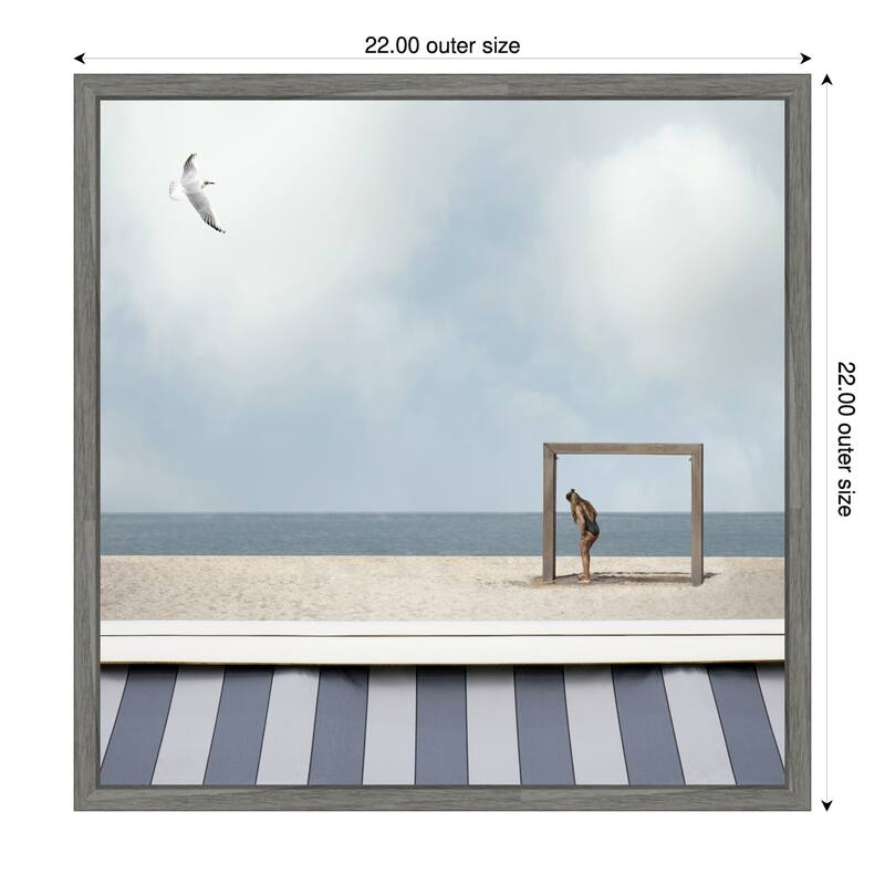 As free as a bird in the sky by Gilbert Claes Framed Canvas Wall Art Print - 22 x 22 in