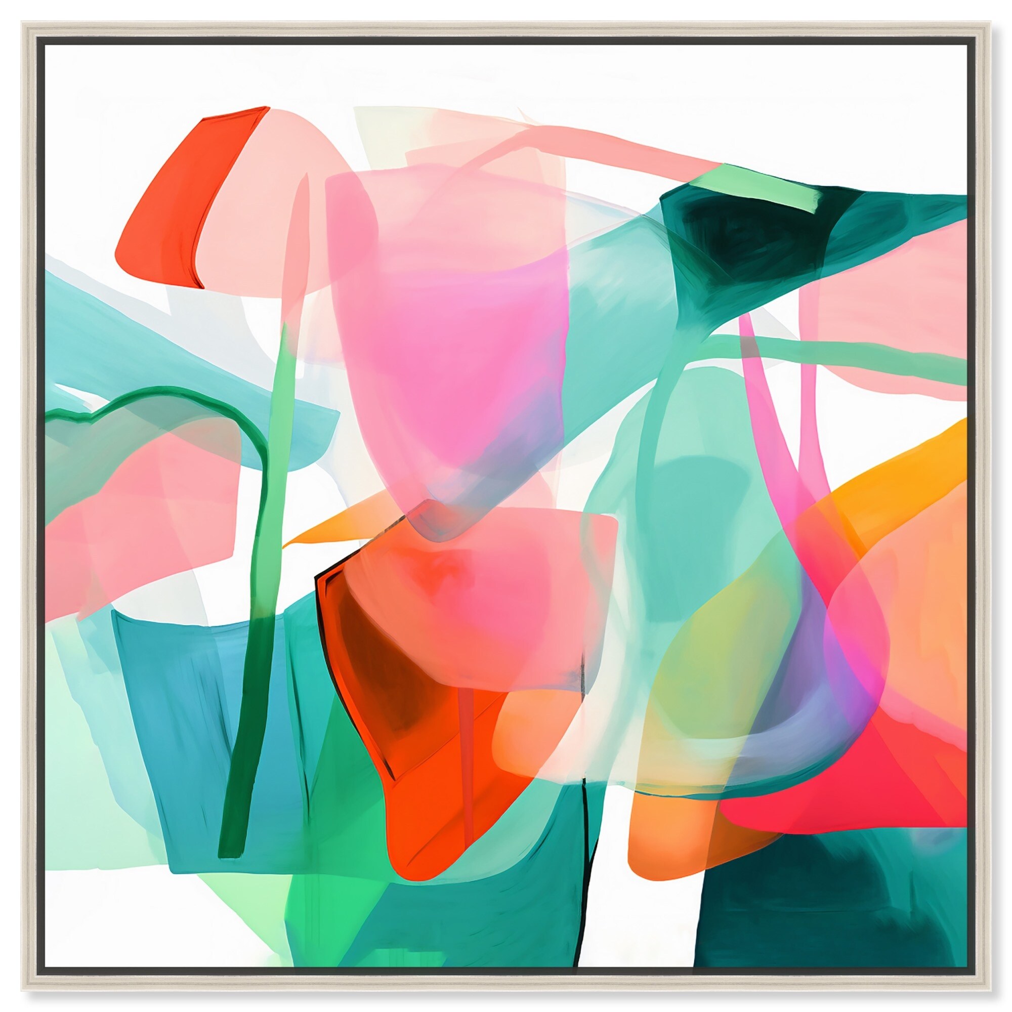 Modern Different Shapes Canvas Retro Abstract Wall Art by Art Remedy