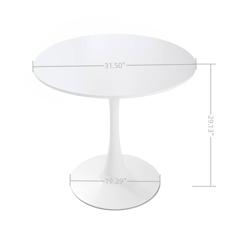 5 Pieces 31.5-Inch round dining table set for 4 and 4 pieces Upholstered Chairs for Four Person, MDF Table-top