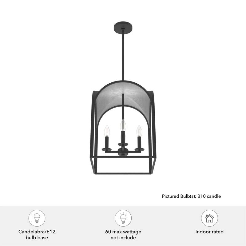 Hunter 15" Dukestown 4-Light Lantern Pendant - Kitchen Island, Dining Room, Entry - Contemporary, Industrial, Transitional