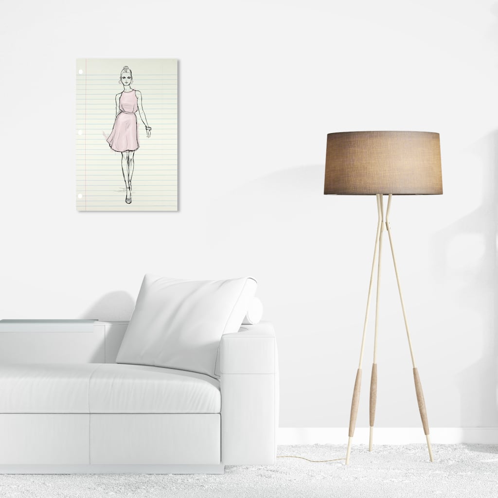Wynwood Studio Canvas Fashion and Glam Runway Letter VII Pink and Pastel Pink Glam Wall Art Canvas Print