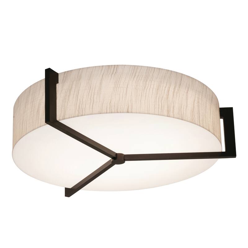 AFX Apex 15'' Flush Mount - Espresso Finish - Jute