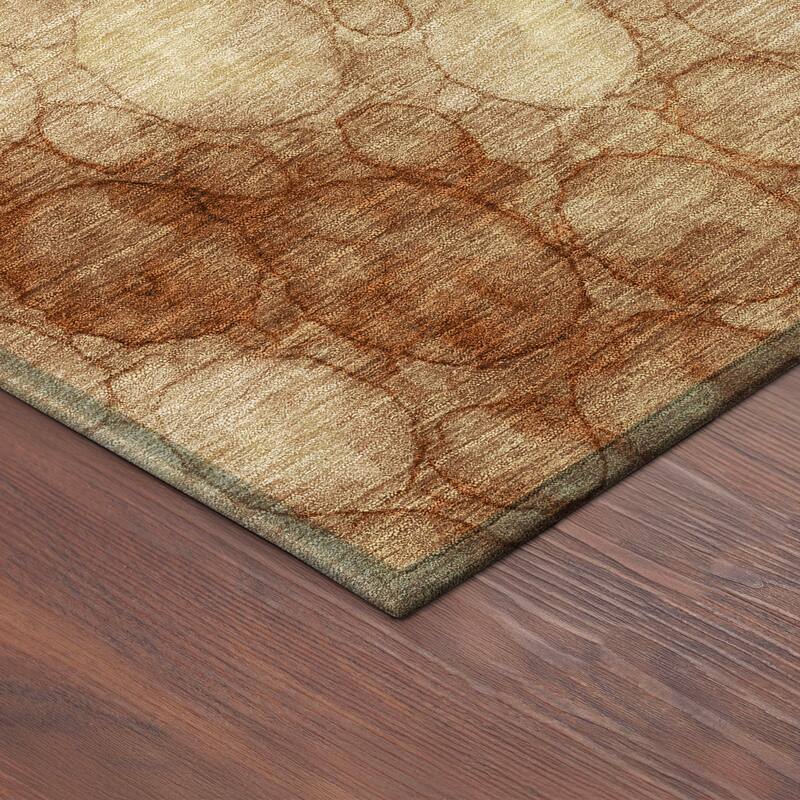 Machine Washable Indoor/ Outdoor Modern Aby Chantille Rug