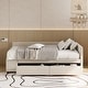 preview thumbnail 5 of 14, Twin Upholstered Platform Bed with Plush Headboard, L-Shaped Design