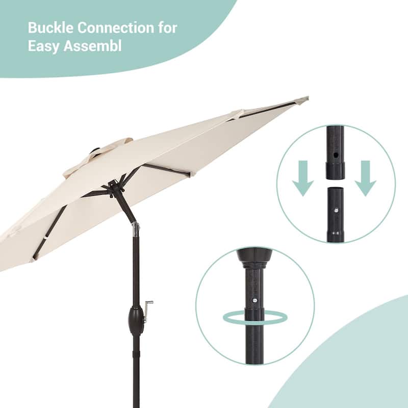 Bonosuki 7.5Ft Patio Market Umbrella Weather-Resistant Table Umbrella