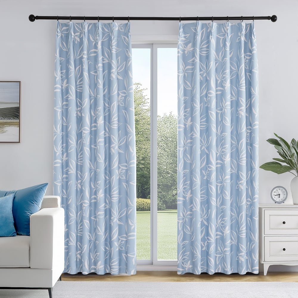 Deconovo Recycled Pinch Pleat Blackout Curtains for Bedroom 2 Panels