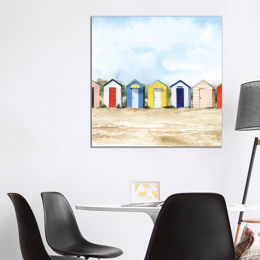 iCanvas "Beach Huts II" by Grace Popp Canvas Print