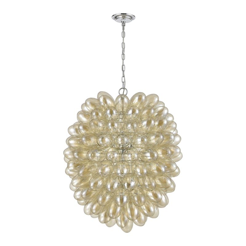 Bubble Up 26-inch Wide 6-Light Chandelier in Chrome - 26in W x 26in D x 31in H