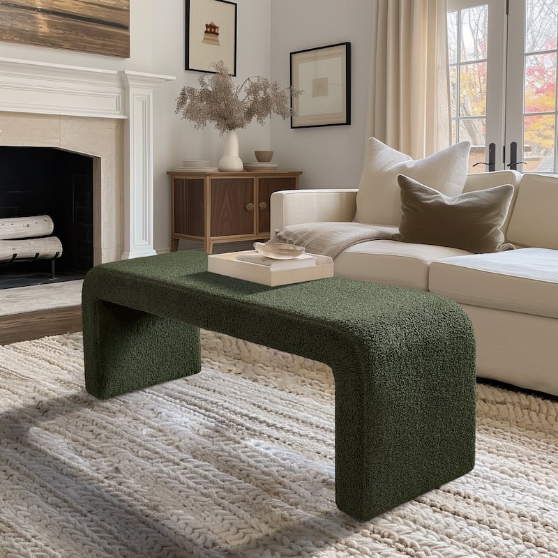 INK+IVY Steve Boucle Waterfall Bench