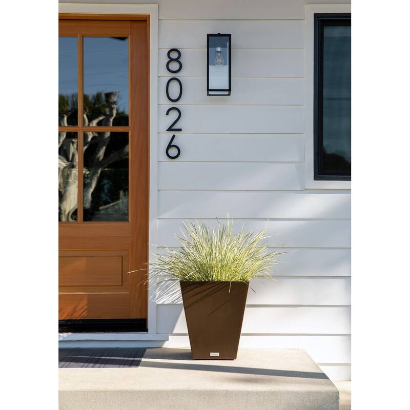 Pure Series Nobleton Planter - 18"H x 16"W x 16"L - Brown