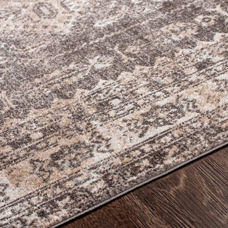 Livabliss Ambridge Machine Washable Traditional Diamond Area Rug