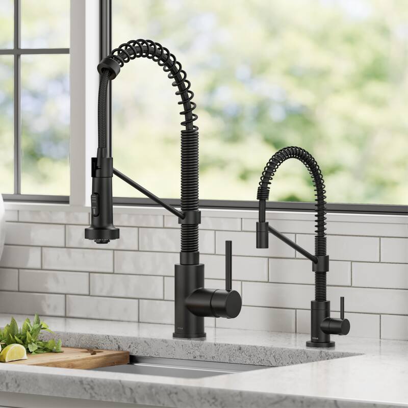 Kraus Bolden 1-Handle Drinking Water Dispenser Beverage Kitchen Faucet - MB - Matte Black - KPF-1610 Faucet 18 3/4" Height w Filter FF-104