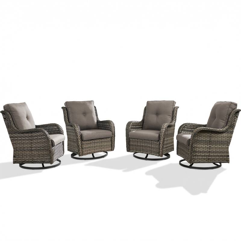 Pocassy Outdoor Patio Wciker Sofa Furniture Set of Chair Table.
