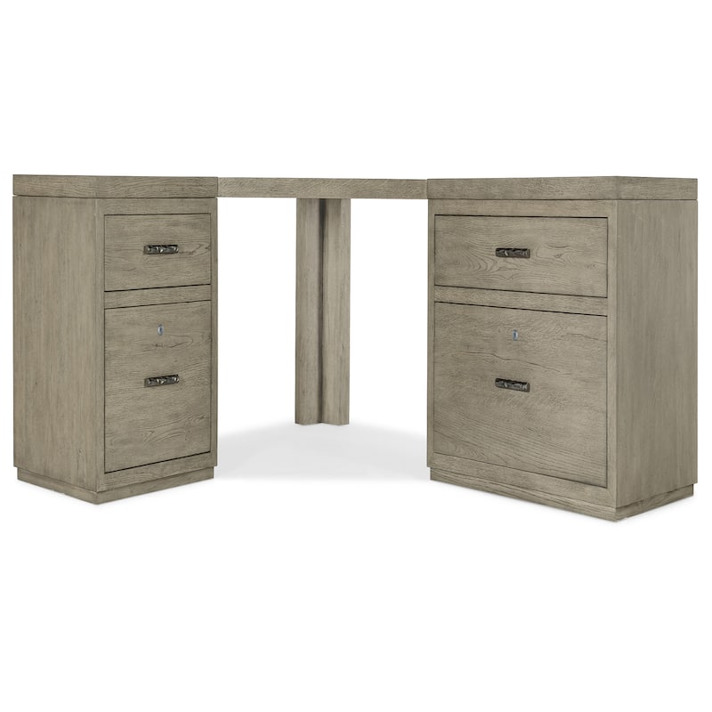 Linville Falls Corner Desk with File and Lateral File