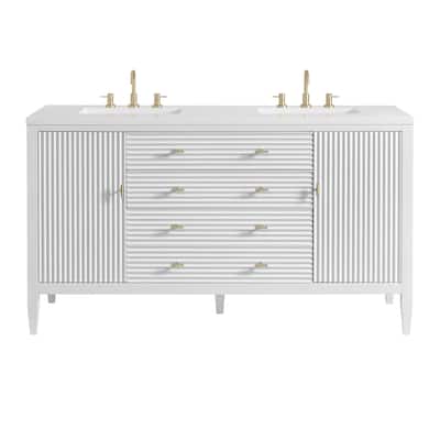 James Martin Vanities 485-V60D-3WZ Myrrin 60" Double Basin Wood Vanity