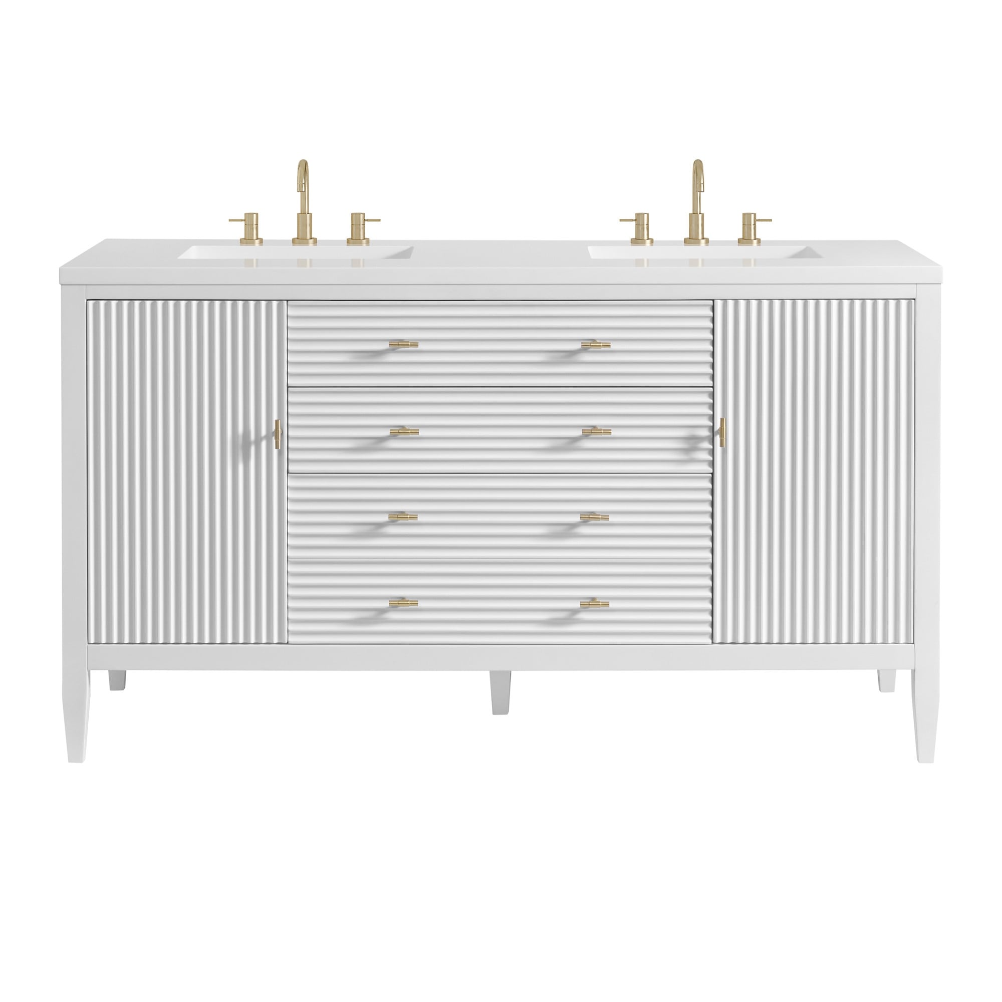 James Martin Vanities 485-V60D-3WZ Myrrin 60" Double Basin Wood Vanity