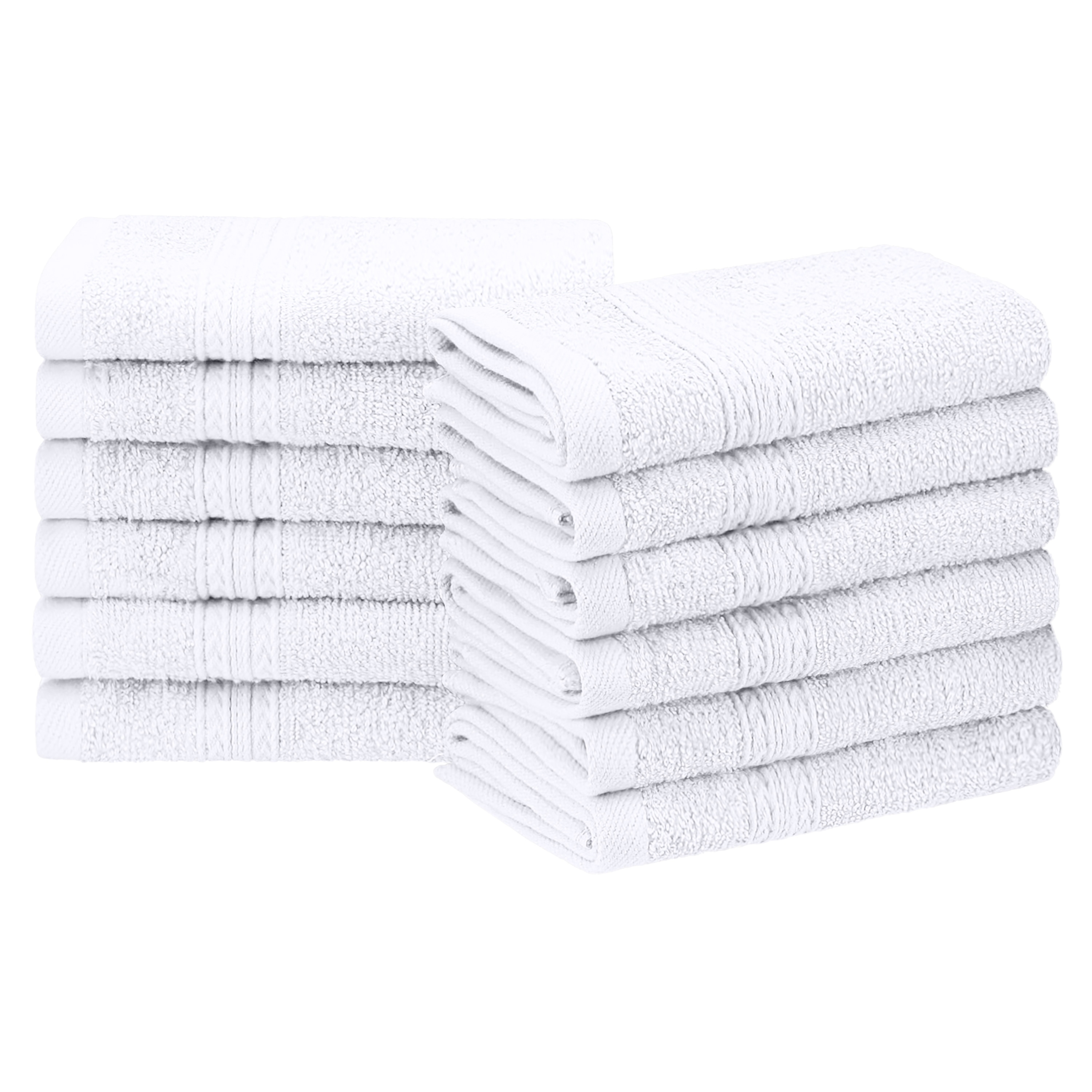 24 Face Towel/washcloth 100% Cotton 11”x11” Highly Absorbent 4 Packs Of 6 NEW 