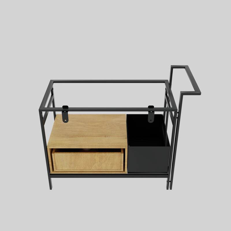 GDFStudio - Forte Industrial Modular Bathroom Vanity with Metal Frame and Flexible Storage Design - 36" Bathroom Vanity