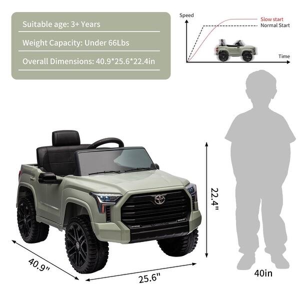 dimension image slide 4 of 6, Ride on Truck Car