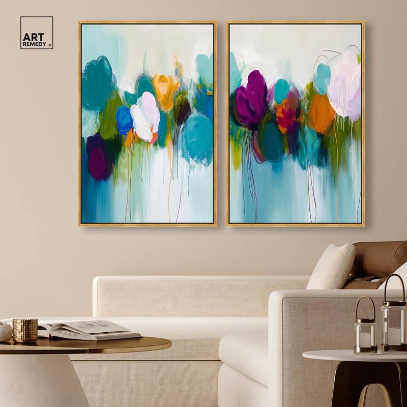 Expressive Flow II Canvas Set of 2 by Art Remedy