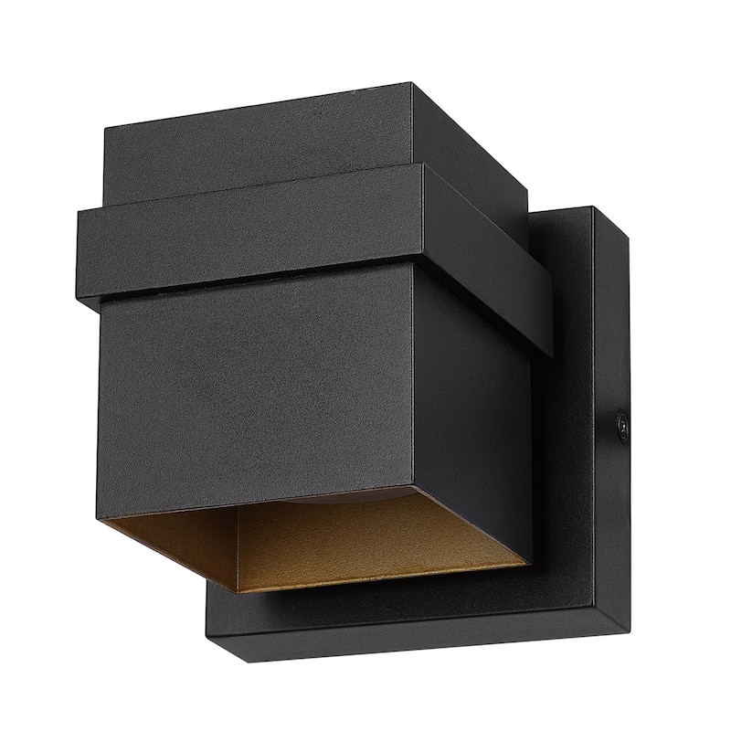 Globe Electric 91005232 Yvie 5" Tall Outdoor Wall Sconce - Matte Black