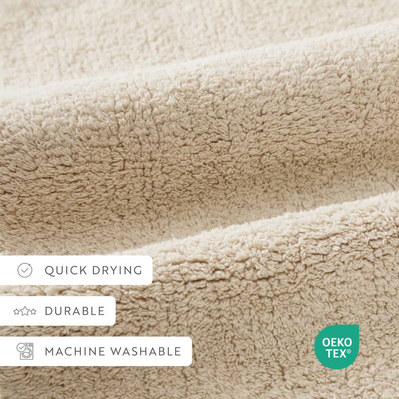 Becky Cameron 100% Cotton Reversible Solid Bath Mat
