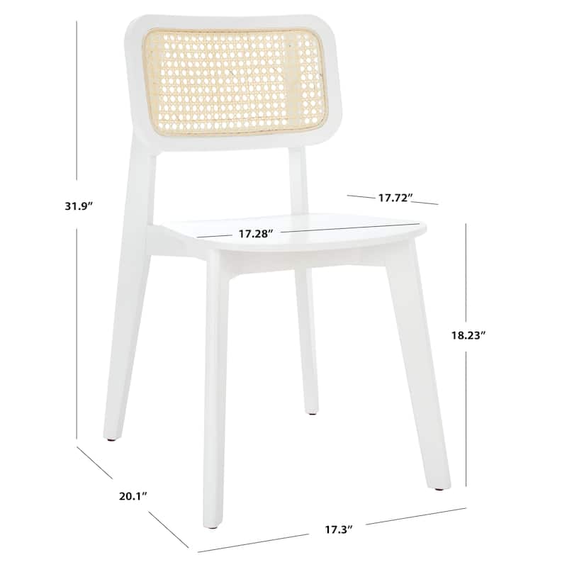 SAFAVIEH Luz Cane Dining Chair - 17" W x 20" D x 32" H - 17Wx20Dx32H