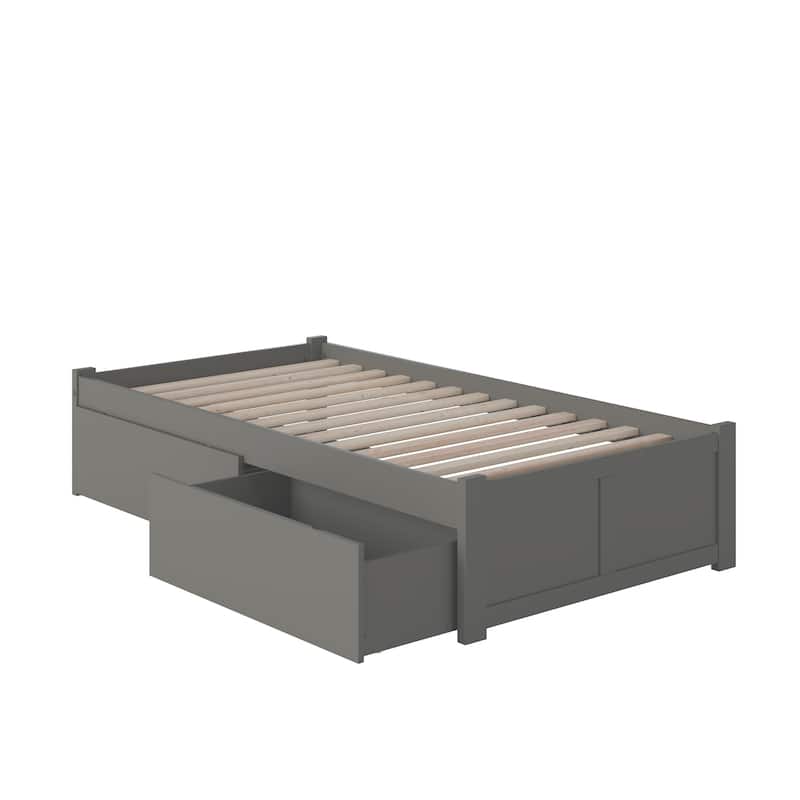 Concord Platform Bed with Footboard and Storage Drawers