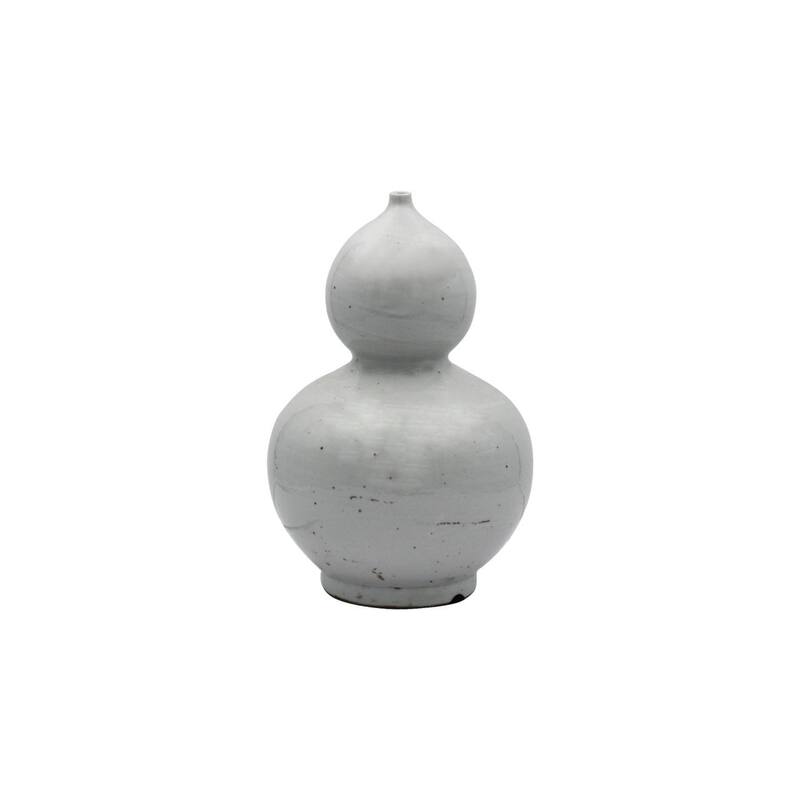 Busan White Porcelain Gourd Vase Small
