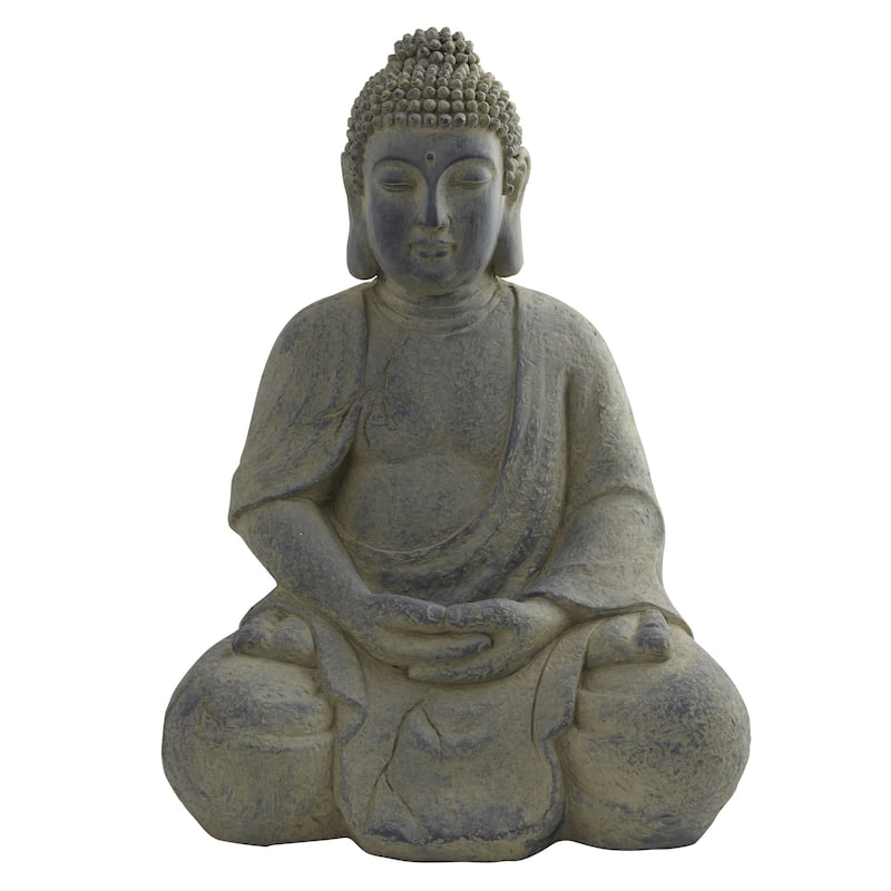 19.75" Buddha Sitting Decorative Outdoor Statue