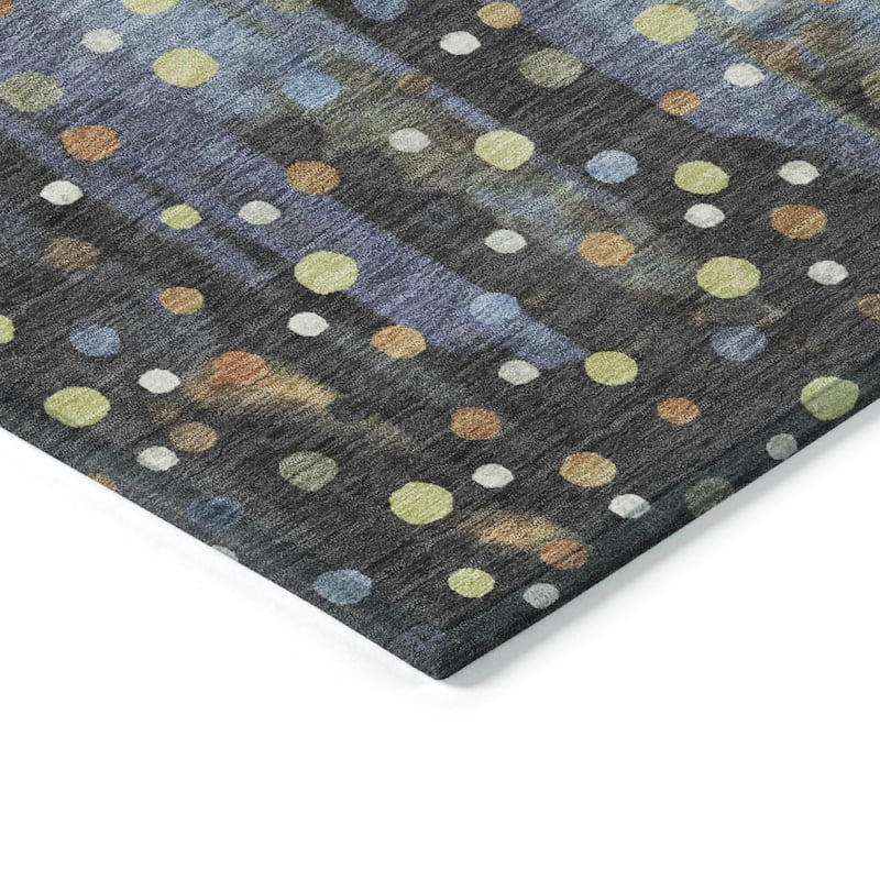 Machine Washable Indoor/Outdoor Modern Confetti Chantille Rug