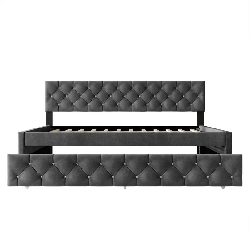 Clayfell Darcey Luxurious Velvet Upholstered Daybed