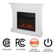 preview thumbnail 5 of 13, Crawford 48" Slim Electric Fireplace in White by Real Flame