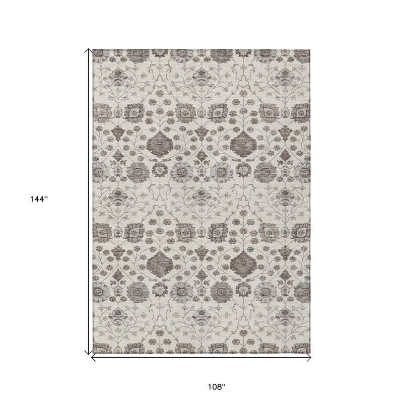 HomeRoots Floral Transitional Rectangle Outdoor Rug