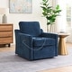 preview thumbnail 1 of 20, GDFStudio - Swivel Chenille Arm Accent Chair Navy Blue