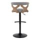 preview thumbnail 114 of 141, Carson Carrington Viby Adjustable Bar Stool with Rounded T Footrest (Set of 2)