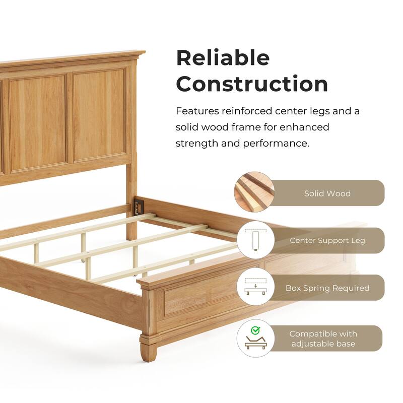 Furniture of America Wellington Farmhouse Natural Oak 2-Piece Wood Kids Bedroom Set